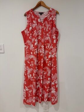 Chadwick’s Coral Floral Sleeveless Sundress